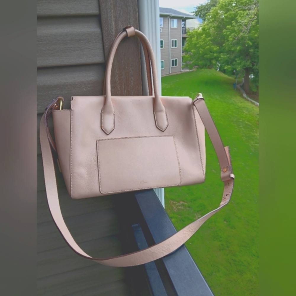 J. Crew Harper Large Pink Leather Satchel Preloved